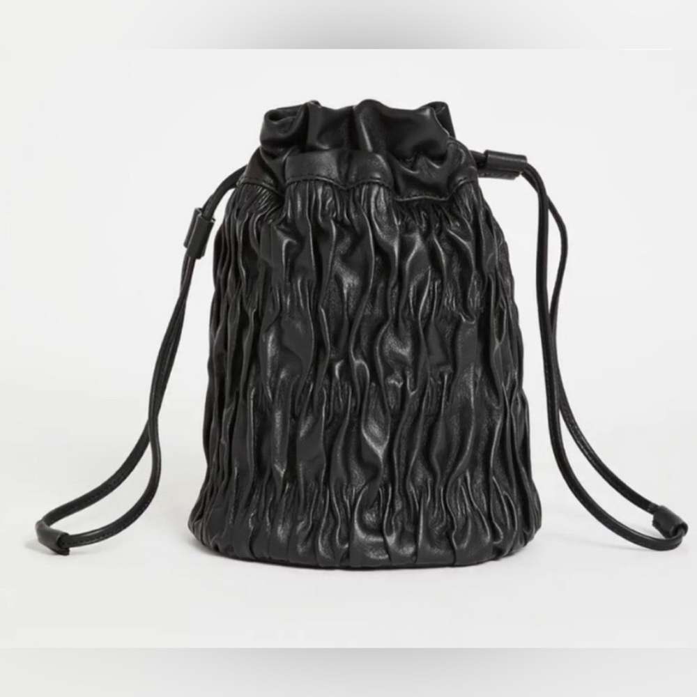 GANNI Ruched Leather Bag